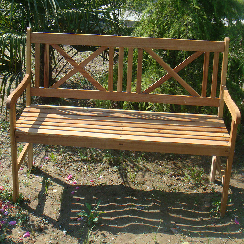 outdoor furniture vintage solid wood bench public long park garden patio bench chair