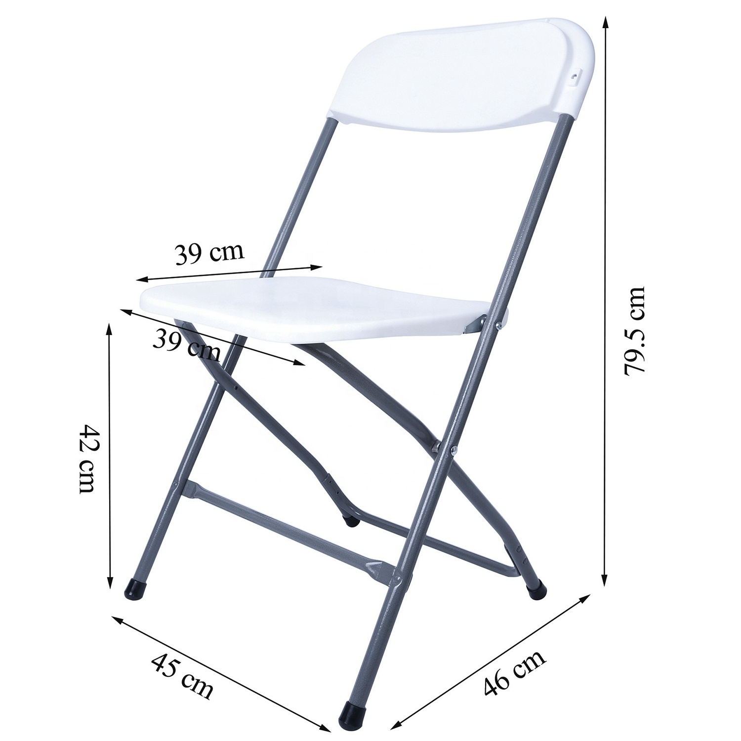 outdoor modern Garden furniture camping White party event metal plastic folding chair