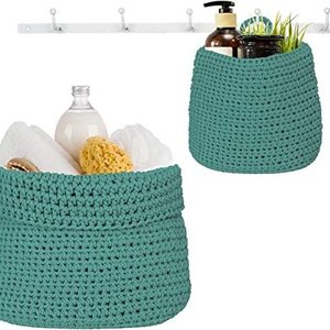 AMZ Hot selling Handmade bathroom Decorative mini small hanging Crochet knitting Basket