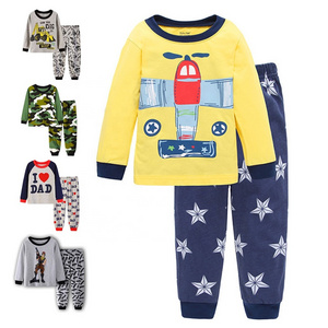 Best Seller Cartoon Boys kids sleepwear cotton Pajamas Sets Custom Spring Autumn Winter Kids Sleepwear