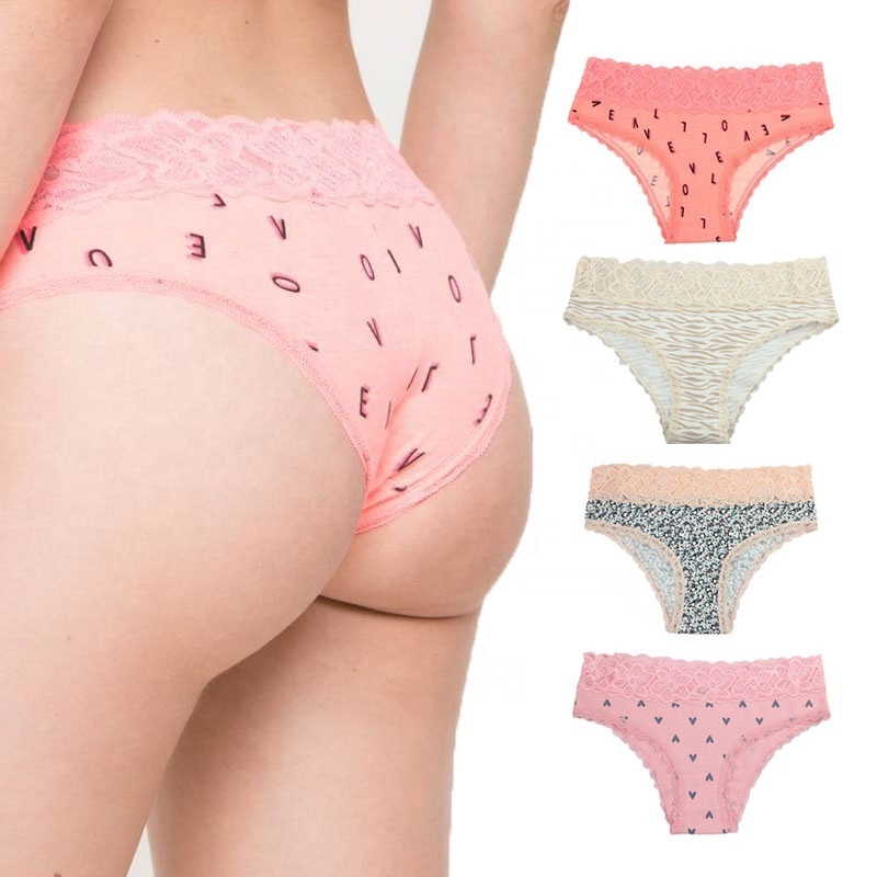 Wholesale Cheap Price ladies print Comfortable Cotton Panties Young Girl Women Underwear lace cute Briefs