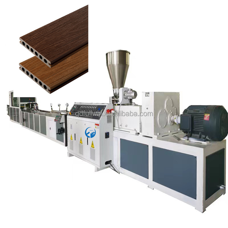 WPC outdoor use wood plastic composite floor decking production machine/co-extrusion WPC/PE fencing machine