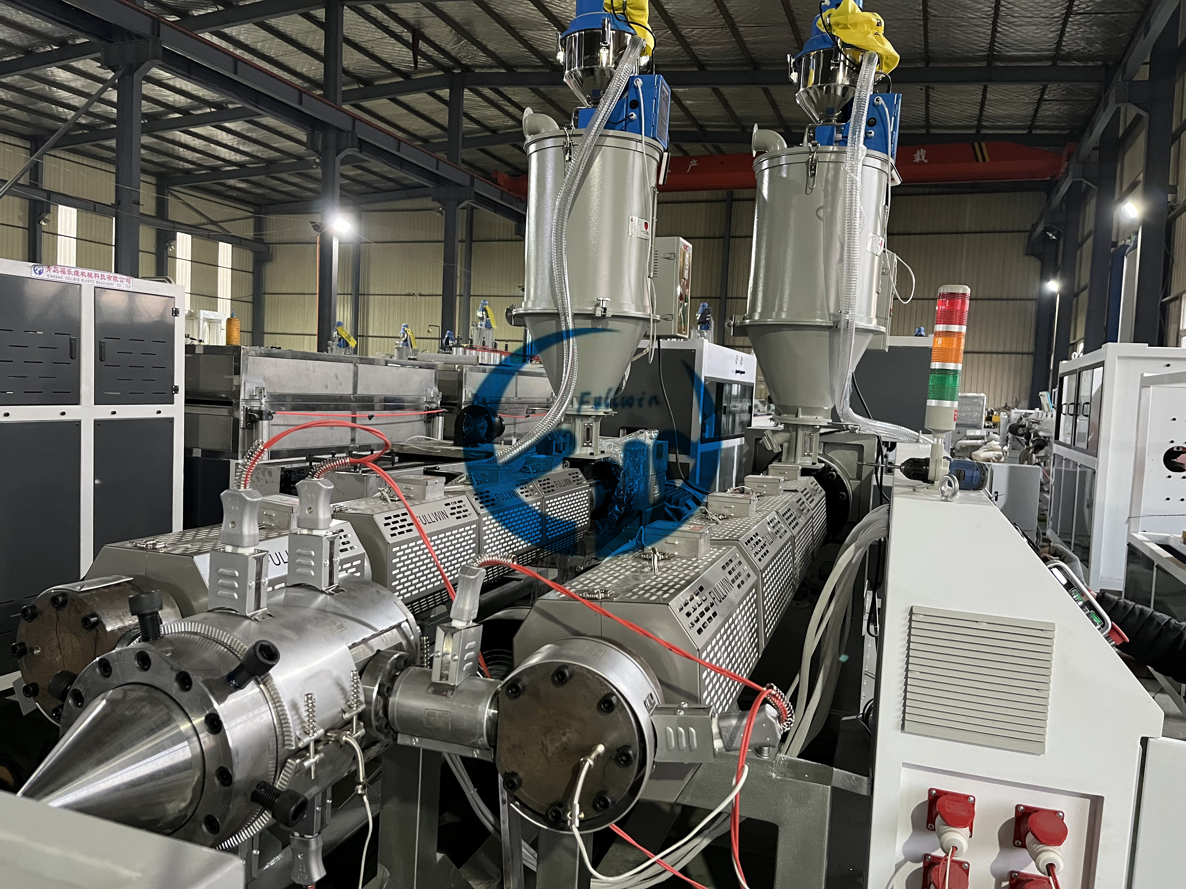 Fullwin Hot Sale PVC 110-315mm Plastic Drip Irrigation Pipe Production Line PVC Twin Screw Extruder Machine