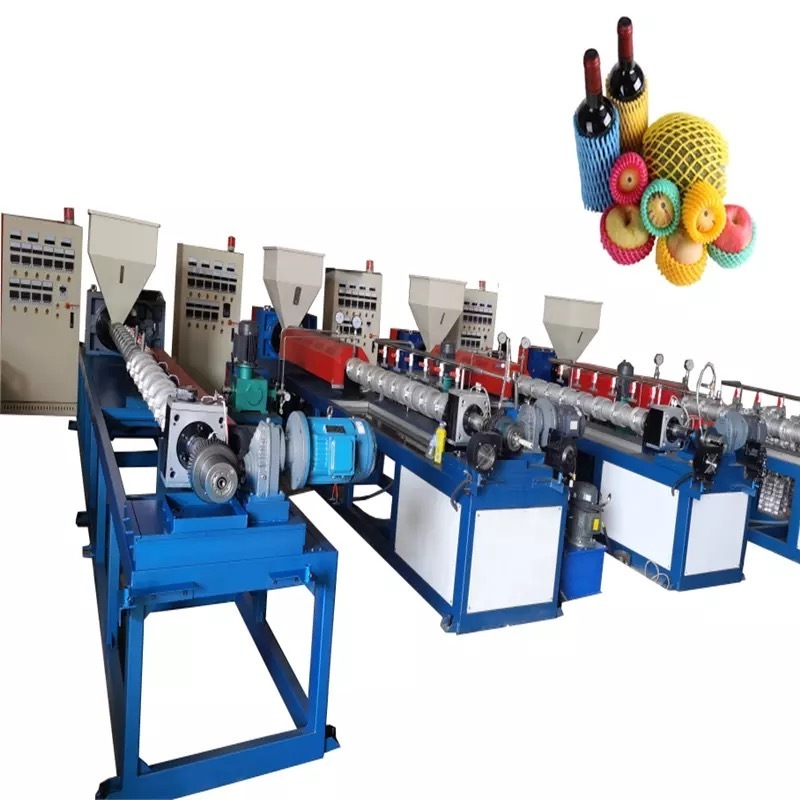 Plastic Product Making Machinery Automatic PE EPE Foam fruit epe foam Net Mesh Cover Extruder