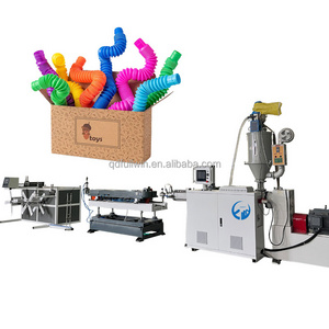 Plastic tube making machine Mini Pop Tube Sensory Fidget Toy Making Machine/magic shrinkable corrugated tube making machinery