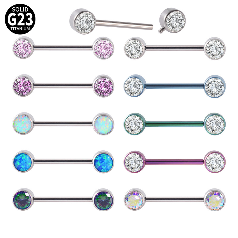 Gaby astm f136 implant-grade de titanio labret top nose septum  belly ring helix cartilage earring titanium piercing jewelry