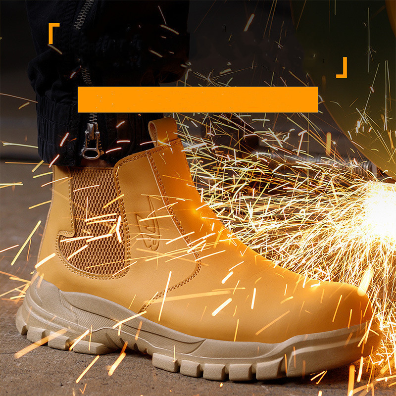 High Quality Steel Toe Anti-slip Working Safety Shoes Anti Static Construction Lightweight Gaomi Wholesale Welding Safety Boots