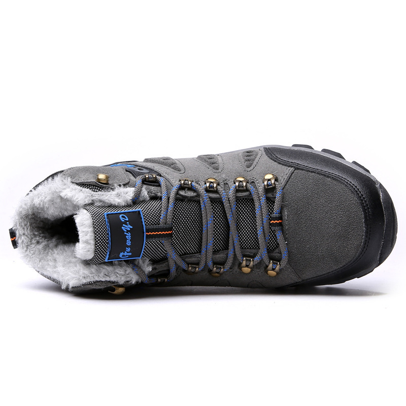 High Quality New Arrived Fashion Athletic Running Outdoor Winter Cotton Boots with Velvet Women Hiking Sport Men Winter Shoes