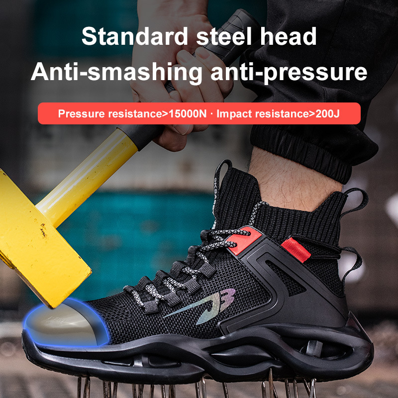 Fashion brand lightweight sport protective sneakers industrial safety casual working steel toe for men women sport safety shoes