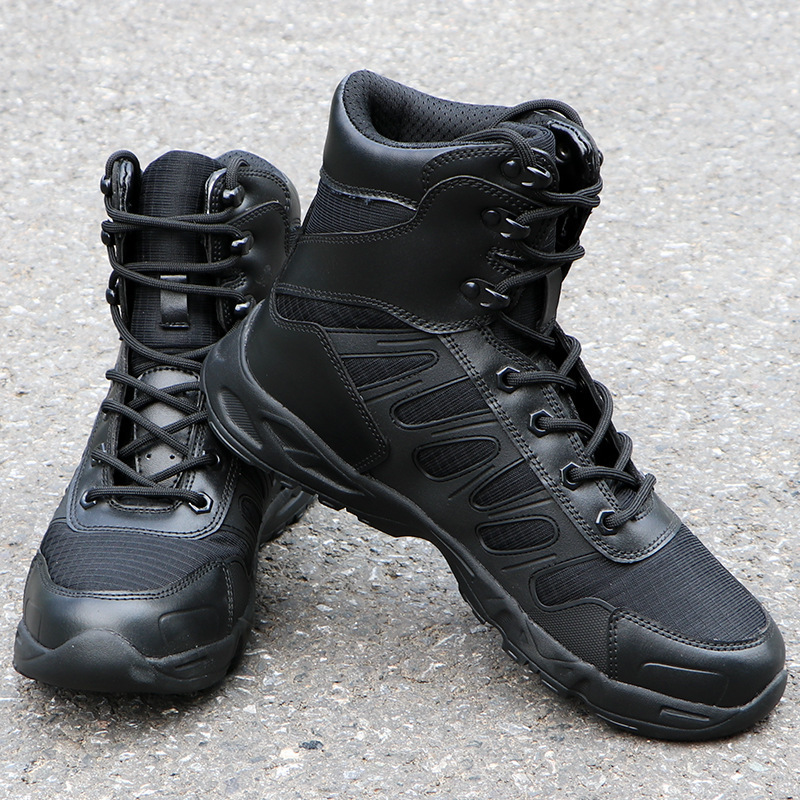 2022 New Style Wholesale OEM Men Black Hammer Safety Trekking Hiking Shoes High Top Outdoor Training Tactical Combat Boots