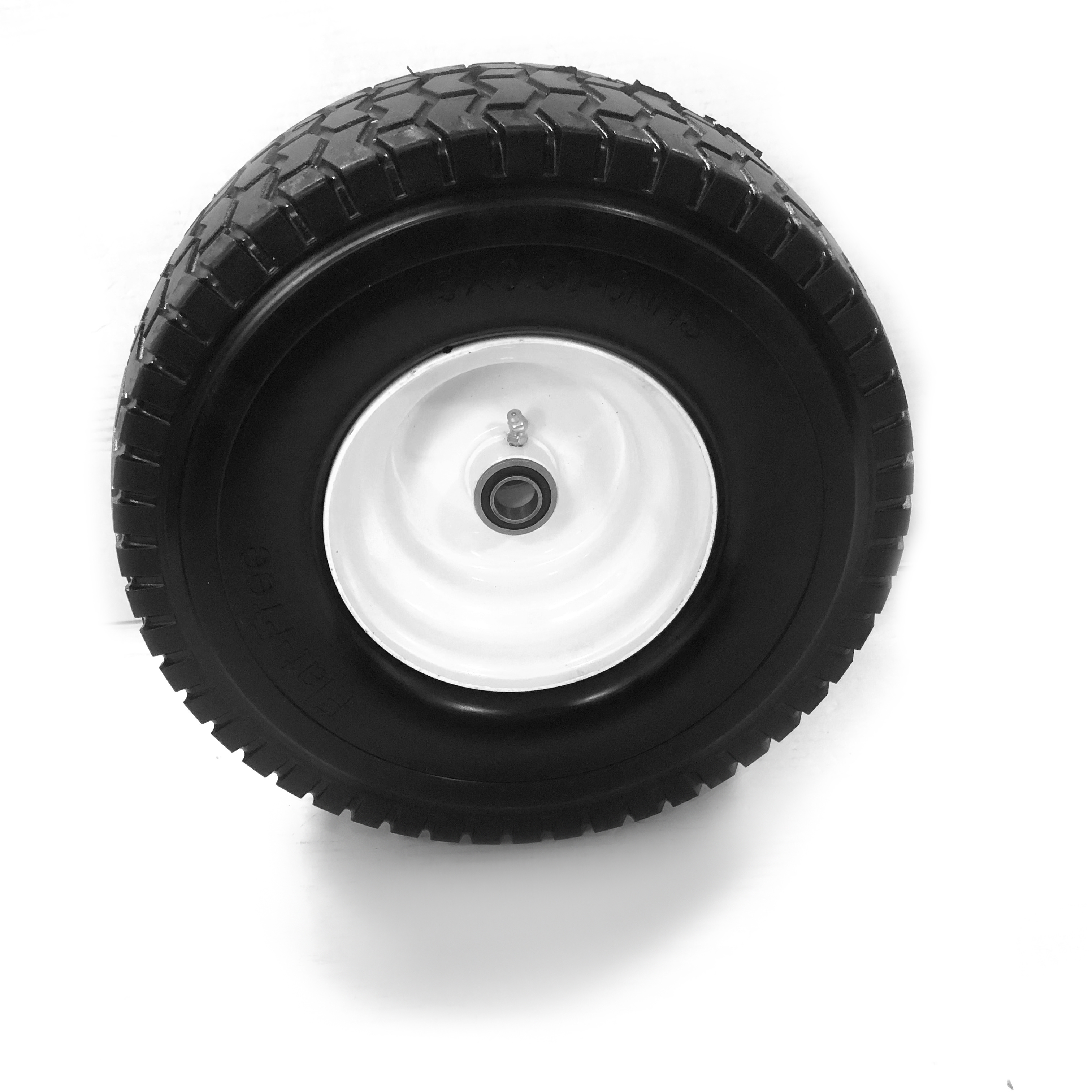 15x6.50-6 inch Size Lawn Mower ATV Trailer Tubeless Wheel PU Foam Flat Free Tires