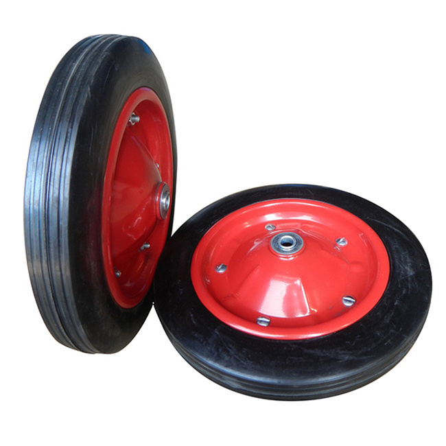 Puncture Proof Solid Rubber Caster Tire Wheel For Wheel Barrow Wheelbarrow With 2.50-8 3.00-8 4.00-8 13 14 16 Inch