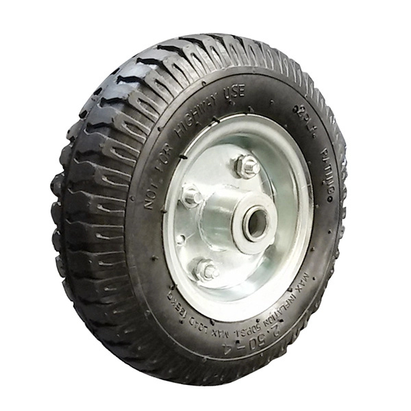 8 inch 2.50-4 Pneumatic Inflatable Rubber Cover Tire for or Hand Truck Garden Steel Utility Wagon Trailer Trolley Cart Spreader