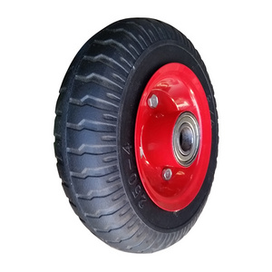 8 inch 8x2.50-4 inch Flat Free Puncture Proof Solid Rubber Caster Tire Wheel for Stroller Wheel Toys Lawn Mover Wheel Cart