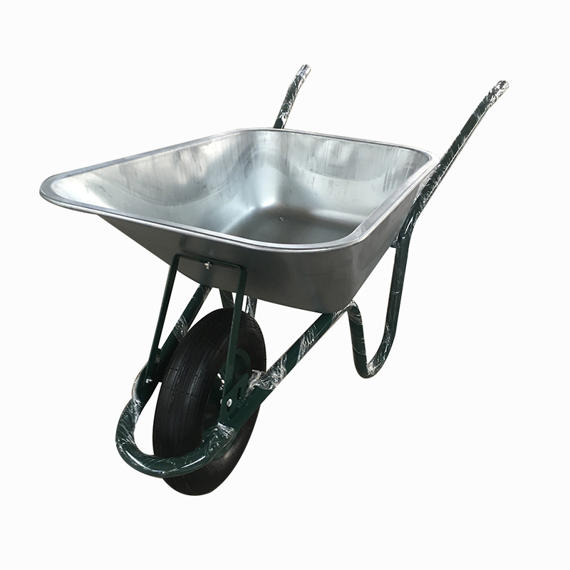 WB6414L Heavy Duty Europe Popular Construction Wheelbarrow with 160kg 85L 4.00-8 inch Pneumatic Wheel For Garden Construction