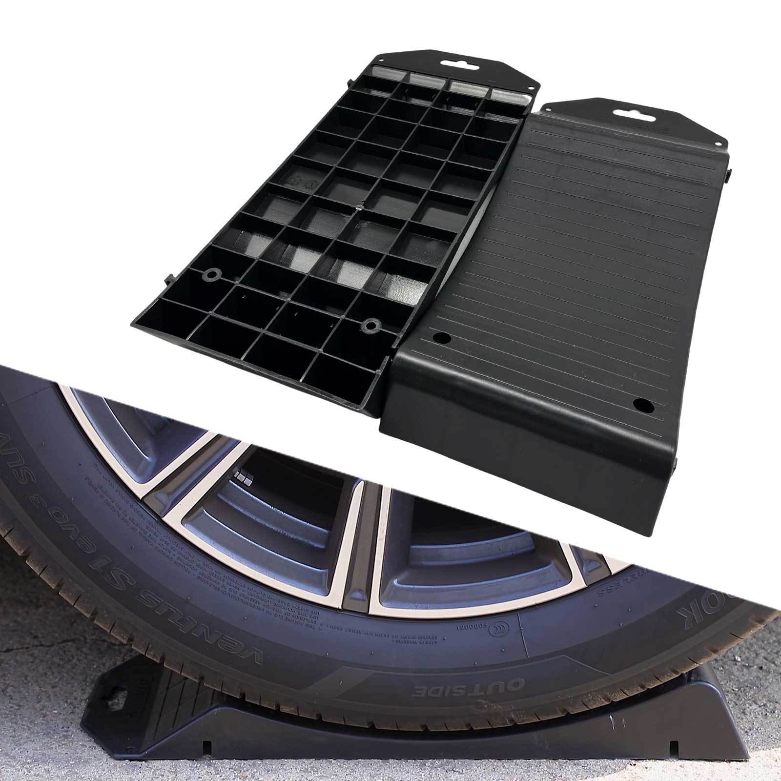 GT-18PL Car Tire Wheel Ramps for Flat Spot and Flat Tire Prevention, Tire Savers for Storage, Carrying Bag, Easy to Store 4 Pack