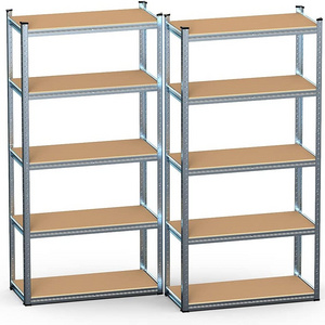 Set of 2 Heavy Duty 5 Tier 180x90x40cm Garage Storage Shelves Metal Racking