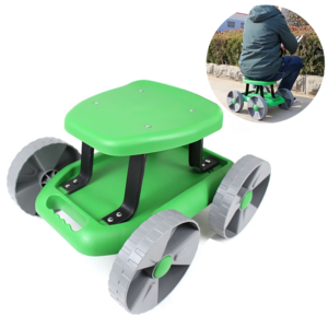 Garden Cart Rolling Stool Gardening Seat with Wheels for Weeding, Planting, Lawn Care Yard Tools