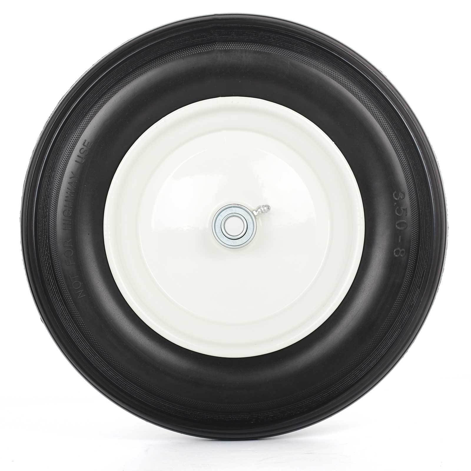 14.5 Inch 3.50-8 PU Foam Flat-free Solid Tire and Wheel, with 5/8