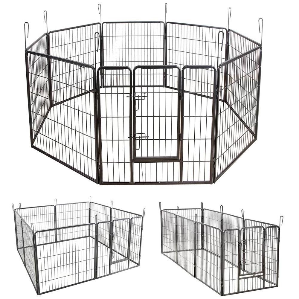 Metal Steel Pet Dog Exercise Fence, Pet Playpen Play Pen for Pet Pen Dog Play Pen Exercise, Outdoor Pet Cage Dog Cage