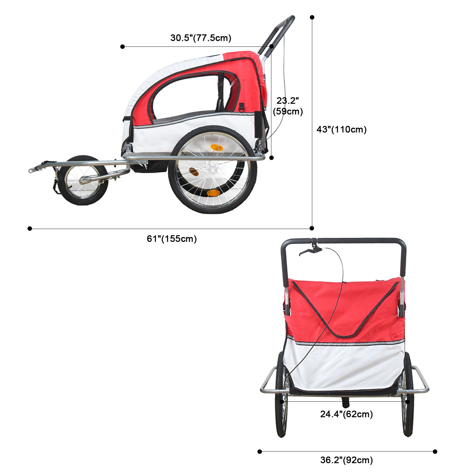 Kids Passenger Bicycle Cargo Bike Trailer for Kids Children Baby Dog Pet with TUV/GS approval