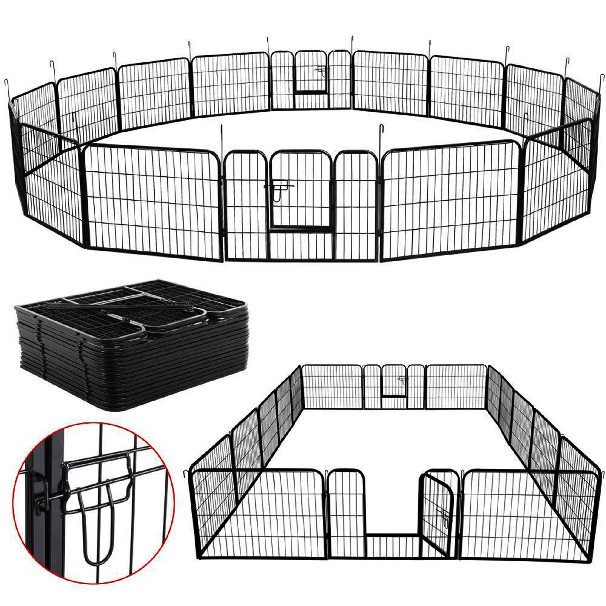 Metal Steel Pet Dog Exercise Fence, Pet Playpen Play Pen for Pet Pen Dog Play Pen Exercise, Outdoor Pet Cage Dog Cage