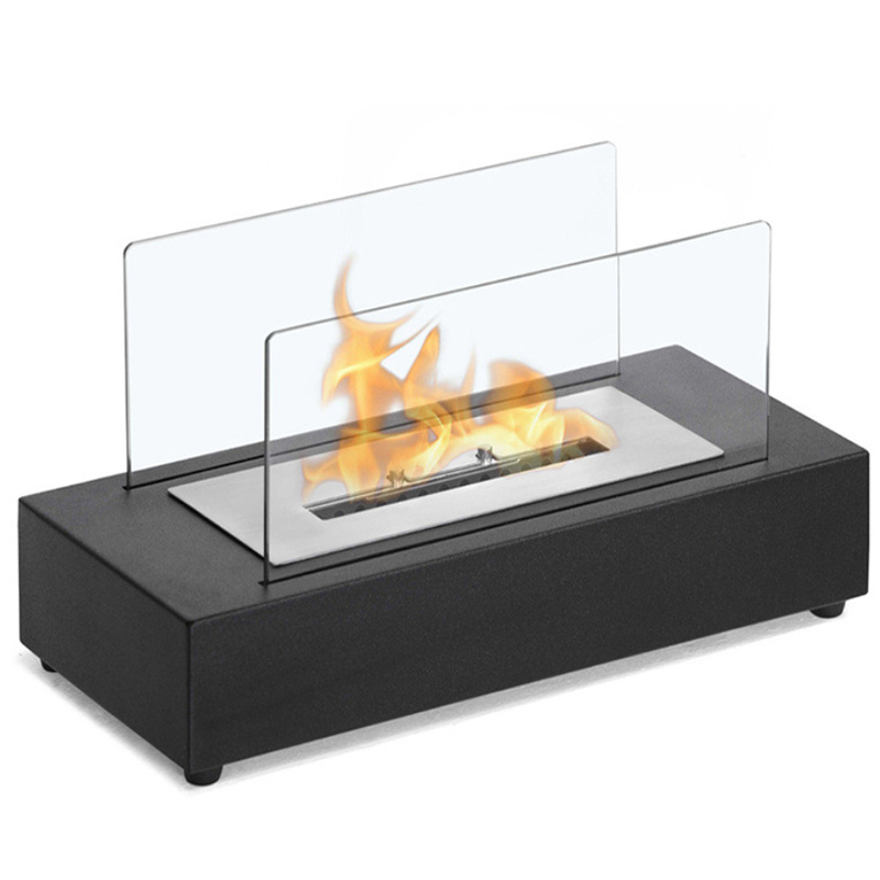 Parties Events Portable Tabletop Fireplace Clean Burning Rectangular Tabletop Fire Bowl Pit