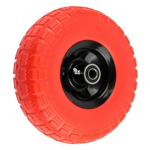 Heavy Duty Solid Rubber Flat Free Tubeless Hand Truck/Utility Tire Wheel, 4.10/3.50-4" Tire