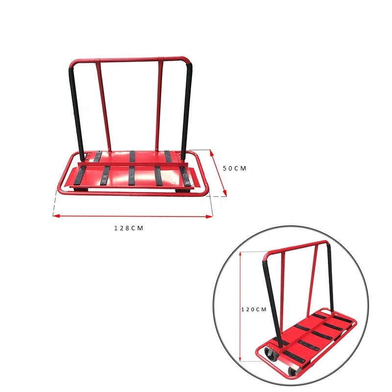 Heavy Duty 4 Wheeled Plasterboard Trolley Drywall Cart  Sheetrock Panel Boards Carrier