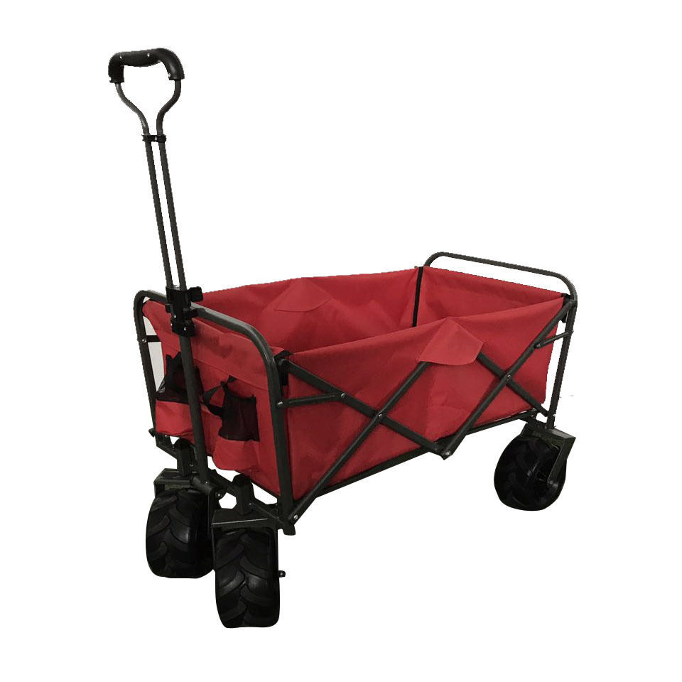 Outdoor Collapsible Folding Wide Wheel  Camping Play Beach Cart Wagon