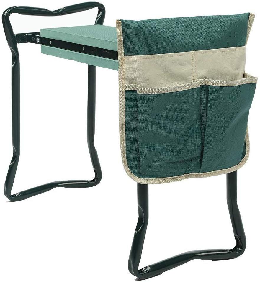 Multifunction Garden Foldable Padded Kneeler Seat Bench with 3Pc Tool Set and Bag Included