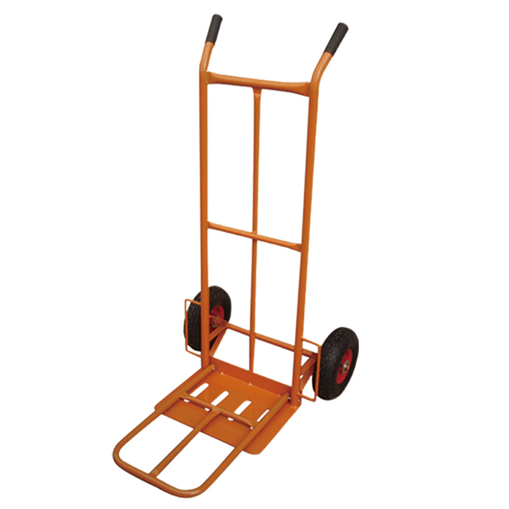 Heavy Duty Hand Truck Trolley Cart, Metal Steel Hand Truck with Two Wheels, for Warehouse Industrial Gas Cylinder