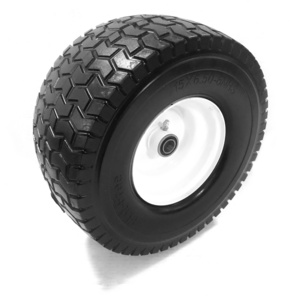 Tubeless PU Foam Tire Flat Free Lawn Mower Tires and Wheels 15x6.50-6