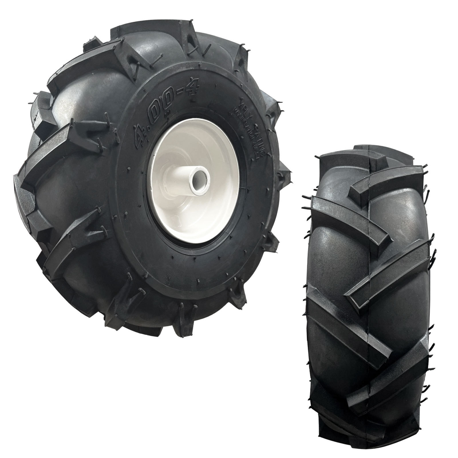 11 inch 4.00-4 Tiller Tire and Rim Cultivator Agriculture mini Tiller Replacement Wheel and Tire Pneumatic Wheel