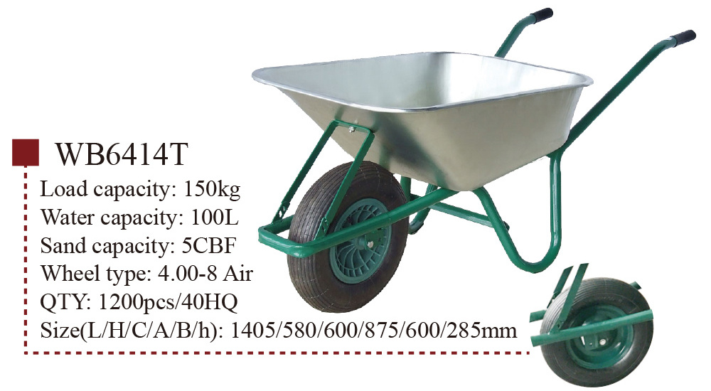 Wheelbarrow Heavy Duty, Carretilla, Wheel Barrow, Metal Wheelbarrows for Construction, Industrial, Garden