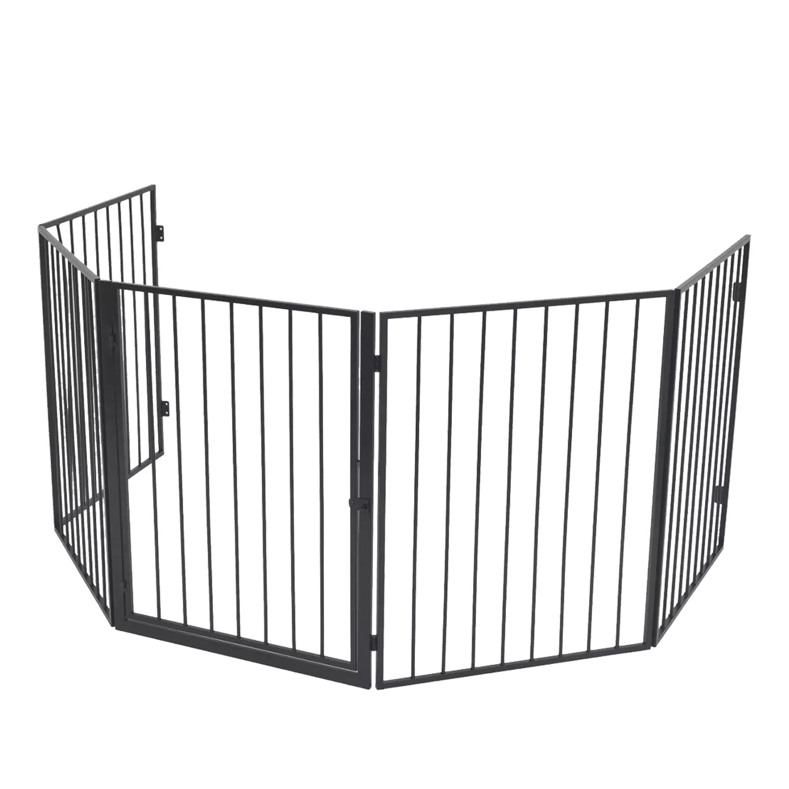 5 Panels Fireplace Protective Fence Portable Baby Playpen Fence Gates Fireplace Dog Pet Baby Safety Fence