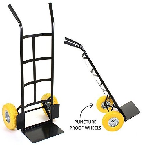 Heavy Duty Hand Truck Trolley Cart, Metal Steel Hand Truck with Two Wheels, for Warehouse Industrial Gas Cylinder