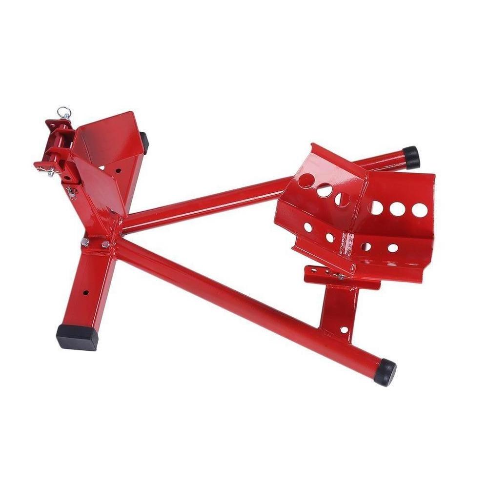 Steel motorcycle Front Stand Paddock Wheel Chock With Red Color