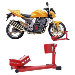 Adjustable Motorcycle Paddock Parking Rack Motorcycle Front Wheel Chock Stand Motorbike Wheel Chock Stand Jack Lift