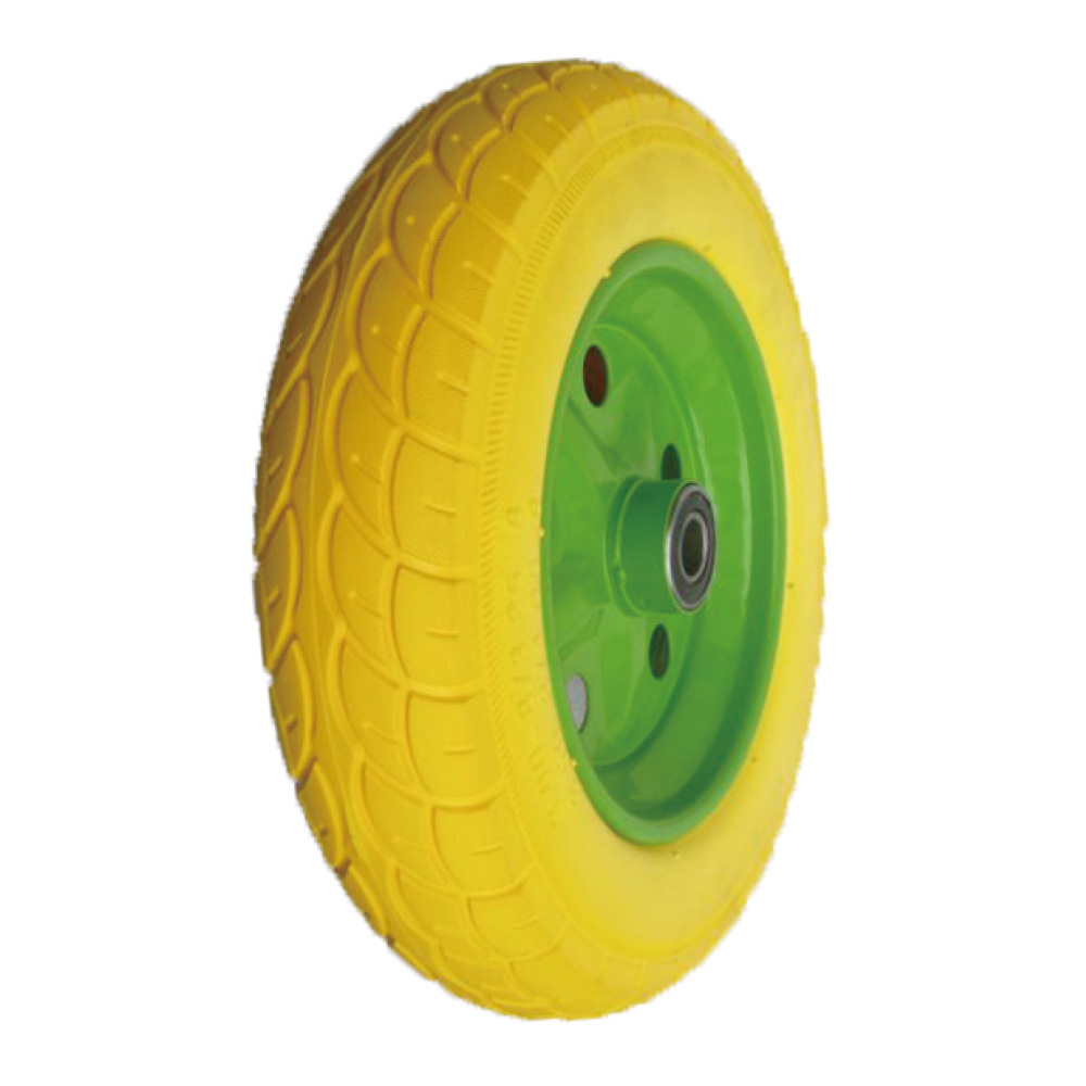 Colorful Solid PU Polyurethane Foam Puncture Proof Flat PU Foam Free Caster Tyre Wheel Tires