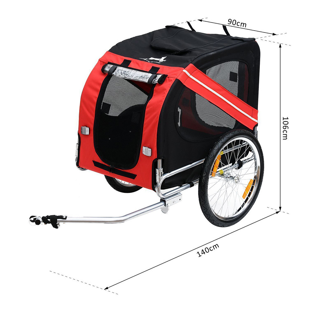 Folding Dog Bike Trailer  Waterproof Pet Bicycle Jogger Travel Carrier