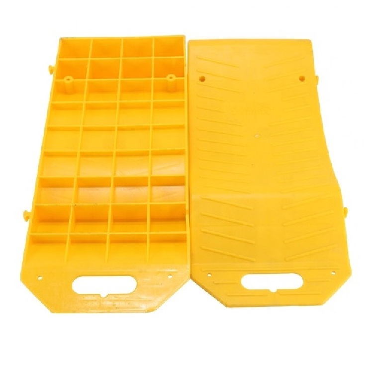 Heavy duty lightweight garage auto Car Ramp Tyre Wheel Chock Stopper HDPE Yellow Caravan Trailer tire changing Flat Saver