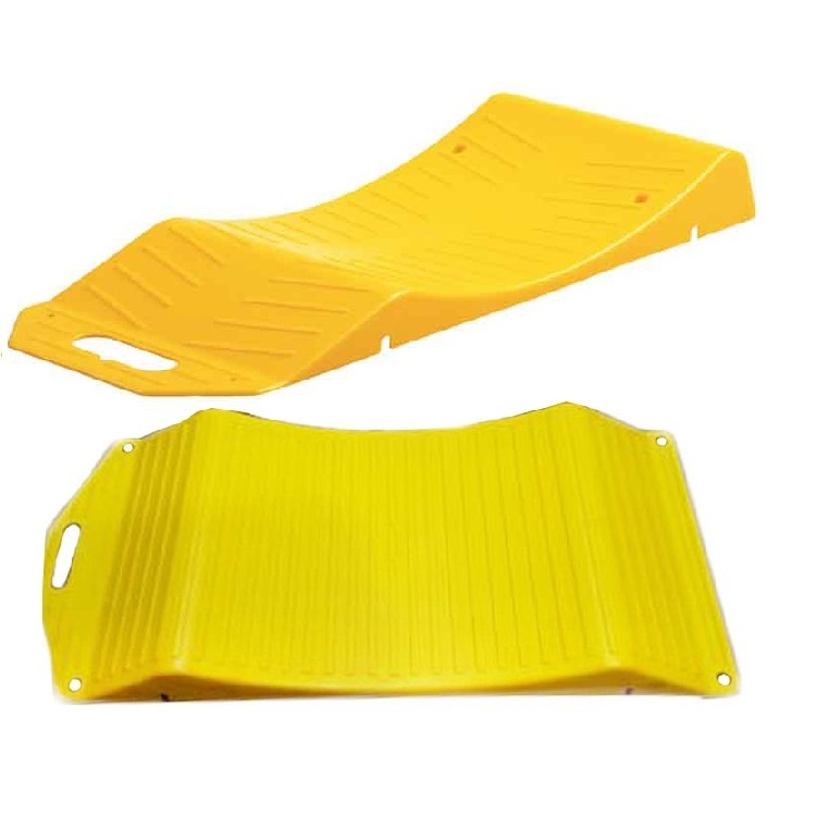 Heavy duty lightweight garage auto Car Ramp Tyre Wheel Chock Stopper HDPE Yellow Caravan Trailer tire changing Flat Saver