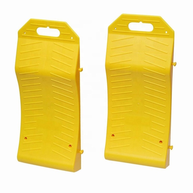 Heavy duty lightweight garage auto Car Ramp Tyre Wheel Chock Stopper HDPE Yellow Caravan Trailer tire changing Flat Saver