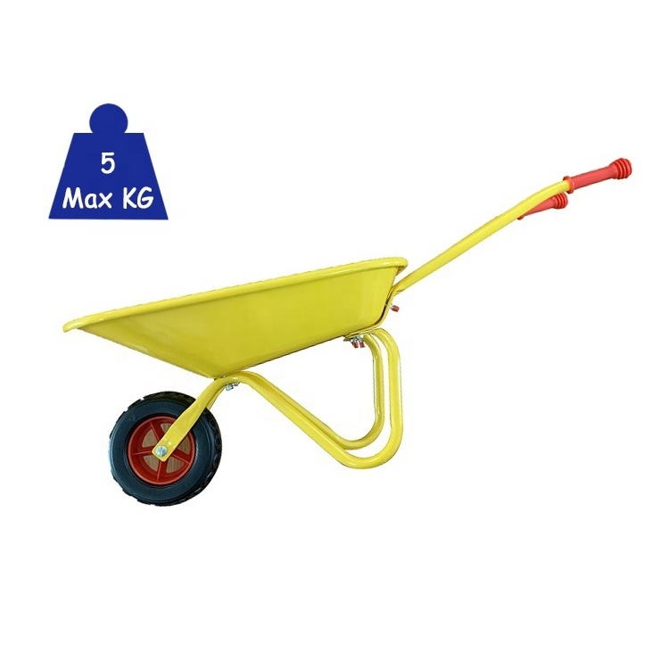 Kids Toy Steel Tray WheelBarrow Metal Garden Child Toy Cart Dolly