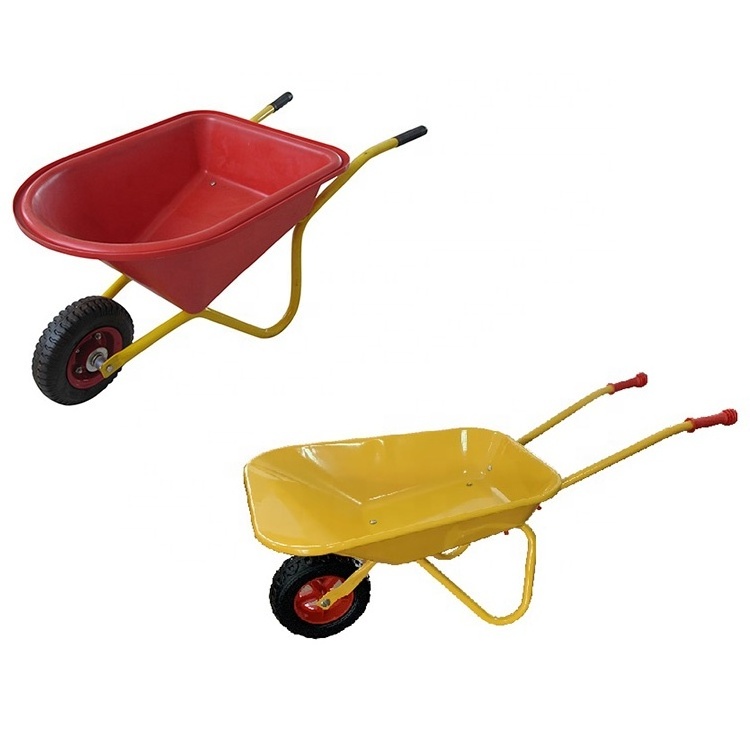 Kids Toy Steel Tray WheelBarrow Metal Garden Child Toy Cart Dolly