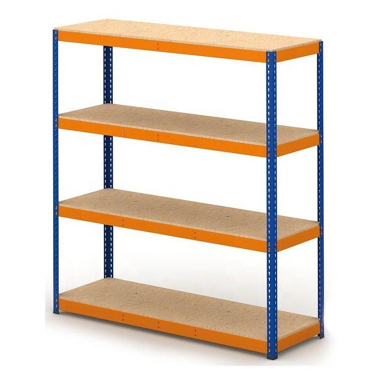 Warehouse Pallet Shelves 4 Tier Heavy Duty Boltless Metal Steel Rack Storage Shelving Unit