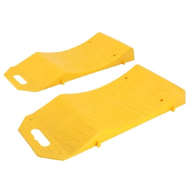 3000kg yellow truck car wheel chock Tyre Saver Ramp for Stabilizing Uneven Ground and Parking