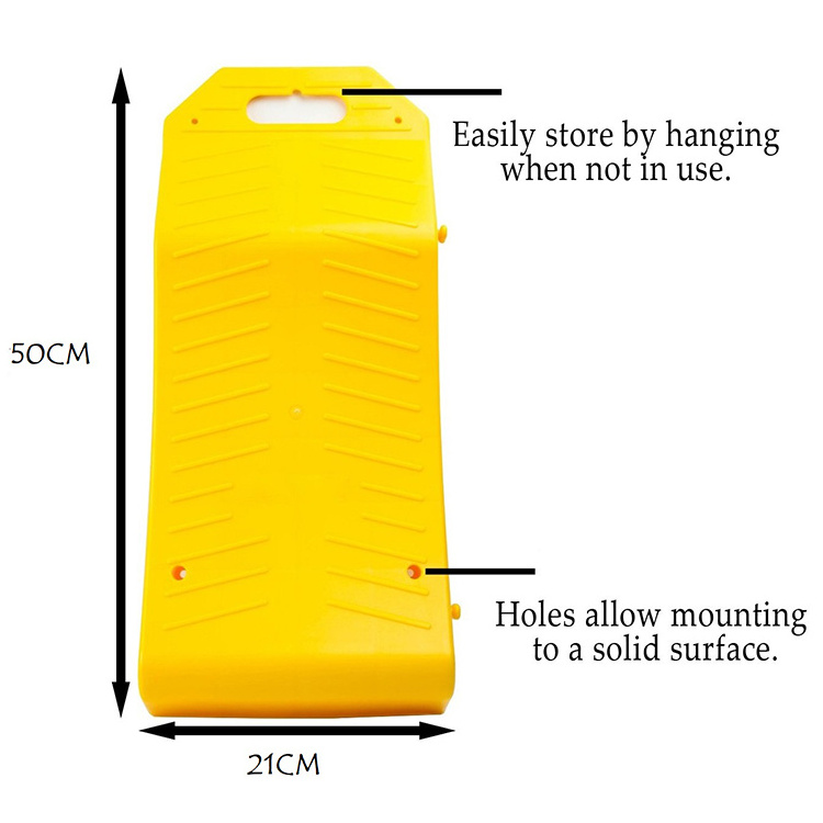 3000kg yellow truck car wheel chock Tyre Saver Ramp for Stabilizing Uneven Ground and Parking