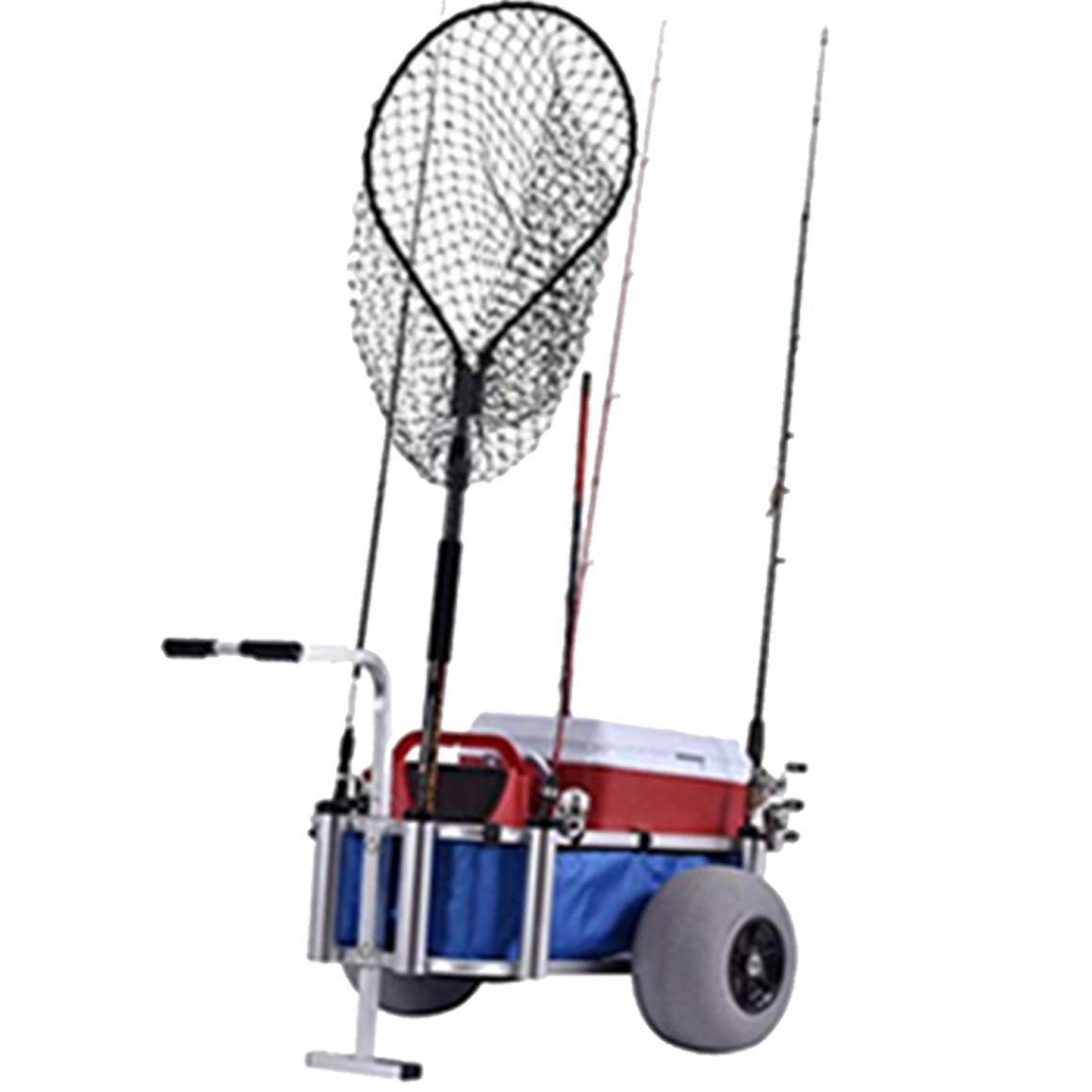 Lightweight  Aluminum Deck Folding Surf Fishing Balloon Wheel Beach Trolley Cart With Balloon Wheels for sand